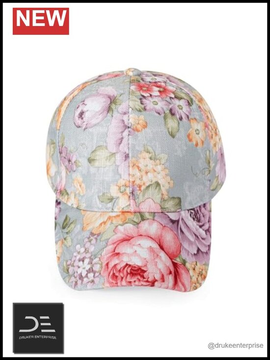 Floral Print Baseball Cap Adjustable Snapback Dad Hat